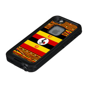 Coque LifeProof FRÄ’ Pour iPhone SE/5/5s L'Art Vibrant Ouganda Inspiré Du Drapeau