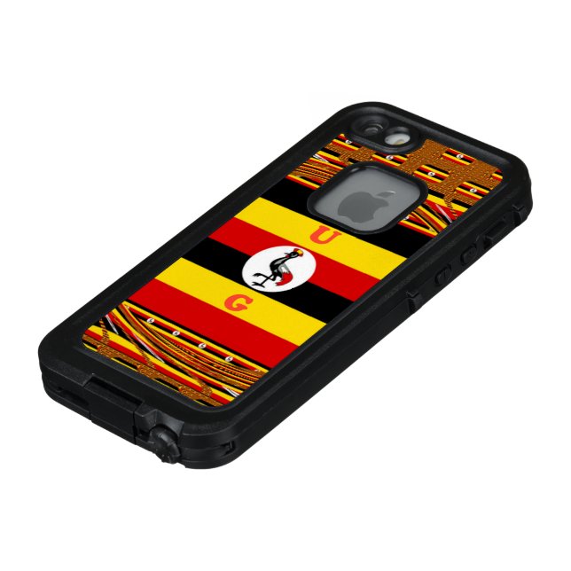 Coque LifeProof Pour iPhone L'Art Vibrant Ouganda Inspiré Du Drapeau (Haut)