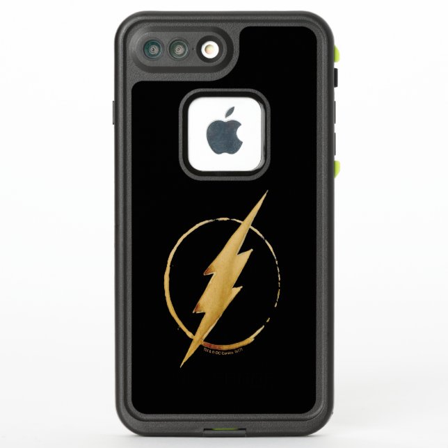 Coque LifeProof Pour iPhone Le Flash | Emblème de la poitrine jaune (Dos)
