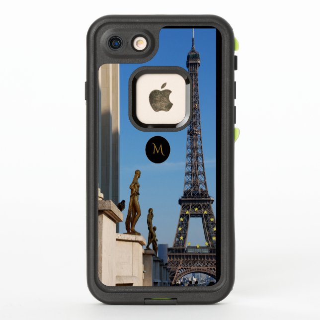 Coque LifeProof Pour iPhone LES FEMMES DU CHAILLOT Tour Eiffel Monogramme C (Dos)