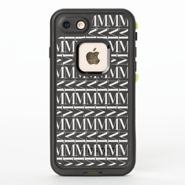 Coque LifeProof Pour iPhone Lettre initiale M (Dos)