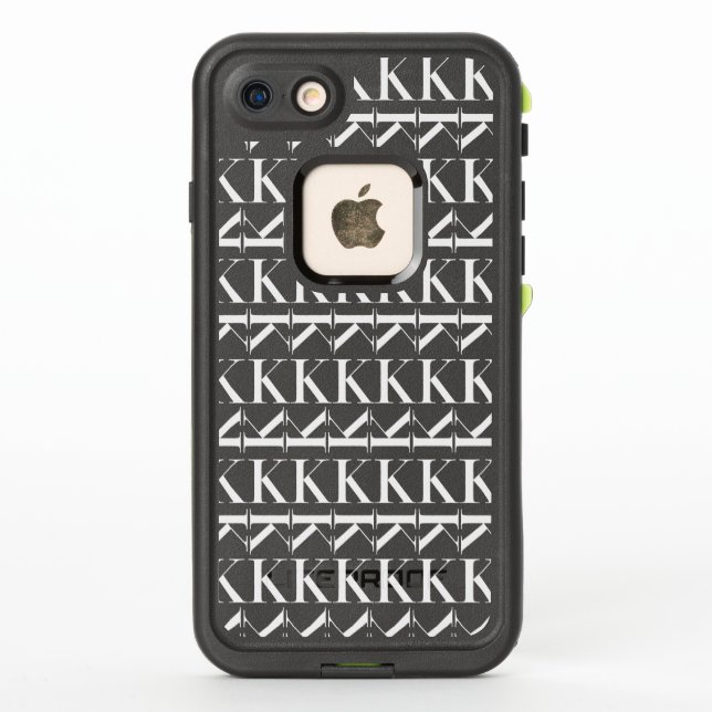 Coque LifeProof Pour iPhone Lettre initiale monogramme K (Dos)