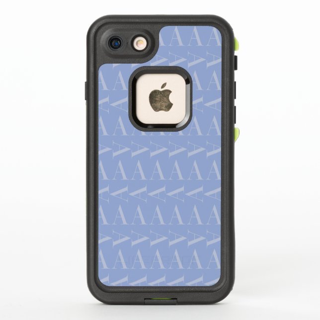 Coque LifeProof Pour iPhone LETTRE INITIALE MONOGRAPHIQUE A Bleu (Dos)