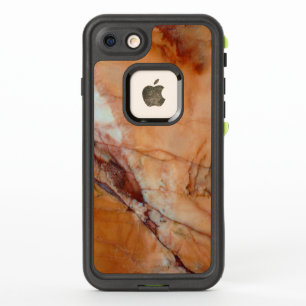 Marbre italien orange rouge et blanc