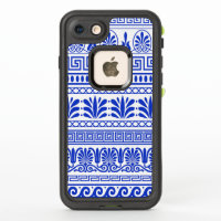 Méandre Grec, Motif Méditerranéen, Bleu