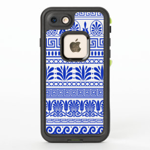 Méandre Grec, Motif Méditerranéen, Bleu