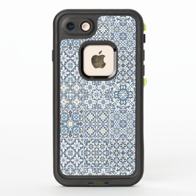 Coque LifeProof Pour iPhone Mediterranean Tiles, Moroccan, Majolica, Azulejo (Dos)