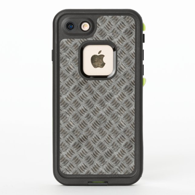 Coque LifeProof Pour iPhone Métal argenté texturé à la main (Dos)