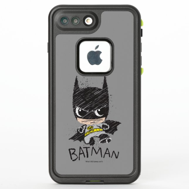 Coque LifeProof Pour iPhone Mini classique Batman Sketch (Dos)