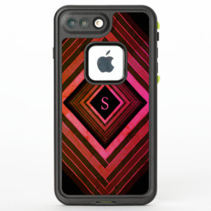 Monogramme géométrique rose rustique Carré moderne