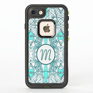 Monogramme turquoise et turquoise