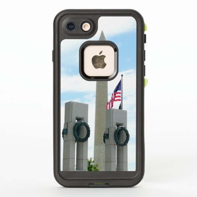 Coque LifeProof Pour iPhone Monument Washington et mémorial de la Seconde Guer (Dos)