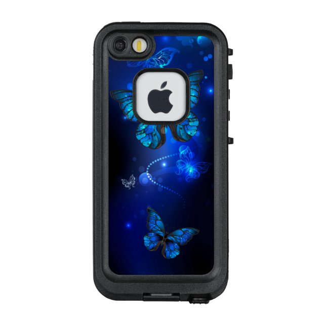 Coque LifeProof Pour iPhone Morpho Butterfly in the Dark Background (Dos)