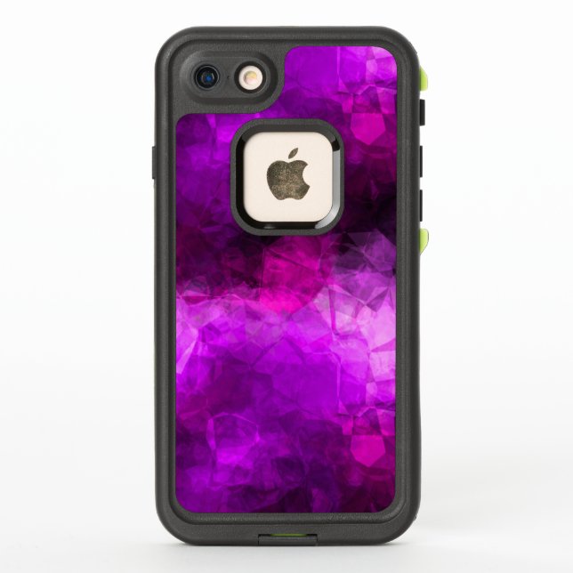 Coque LifeProof Pour iPhone Motif Abstrait de purples géométriques (Dos)