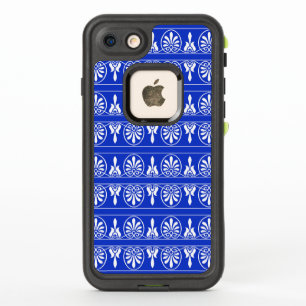 Motif arabe grec méditerranéen bleu