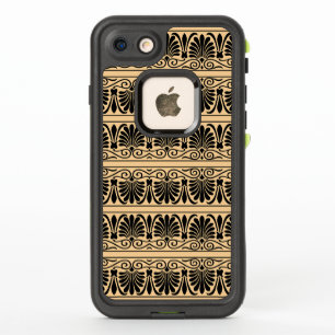 Motif arabesque méditerranéen grec marron