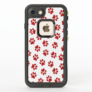 Motif de pattes, pattes de chien, pattes rouges