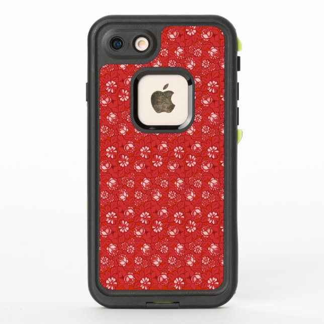 Coque LifeProof Pour iPhone Motif de rose en rouge (Dos)