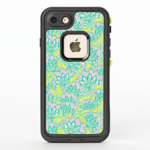 Motif floral jaune vert mou