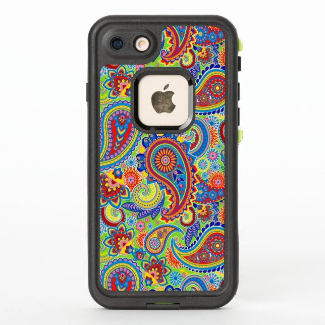 Coque LifeProof Pour iPhone Motif paisley coloré (Dos)