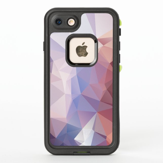 Coque LifeProof Pour iPhone Motif Pyramide Abstrait rose doux (Dos)