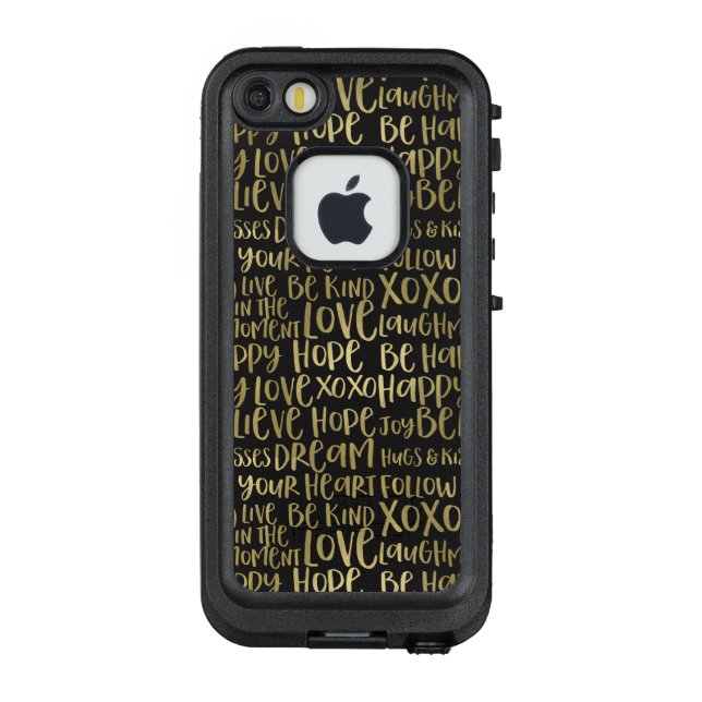 Coque LifeProof Pour iPhone Mots Gold Inspiration (Dos)