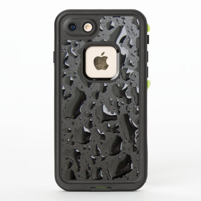 Coque LifeProof Pour iPhone Noir brillant et humide (Dos)