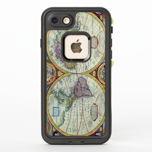 Coque LifeProof Pour iPhone Nouvelle et exacte carte du monde 1626 (Dos)
