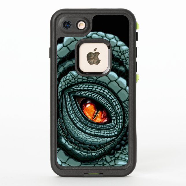 Coque LifeProof Pour iPhone Œil de prédateur reptile primal (Dos)