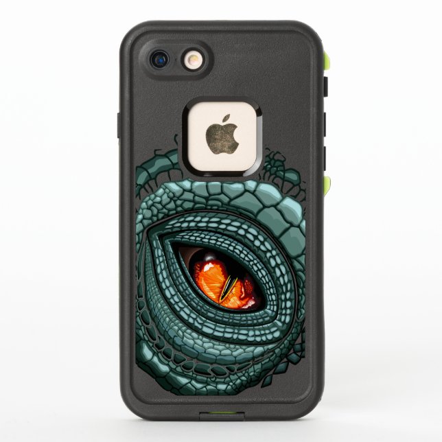 Coque LifeProof Pour iPhone Œil de prédateur reptile primal (Dos)