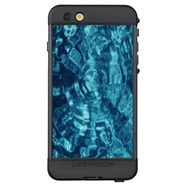 Coque LifeProof Pour iPhone Ondulations abstraites d'eau bleue (Dos)