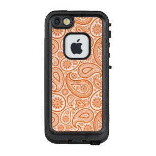 Coque LifeProof FRÄ’ Pour iPhone SE/5/5s Paisley Vintage orange et blanc