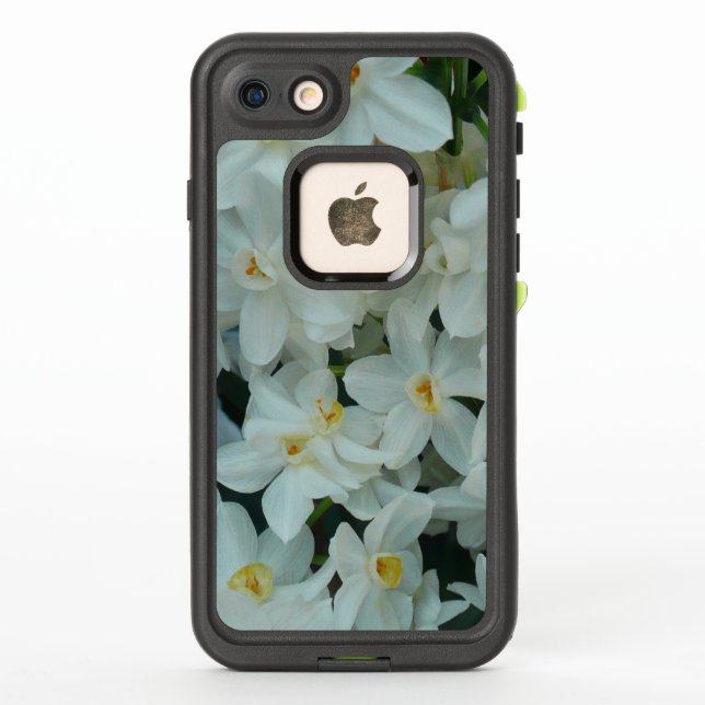 Coque LifeProof Pour iPhone Paperwhite Narcissus Fleurs blanches délicates (Dos)