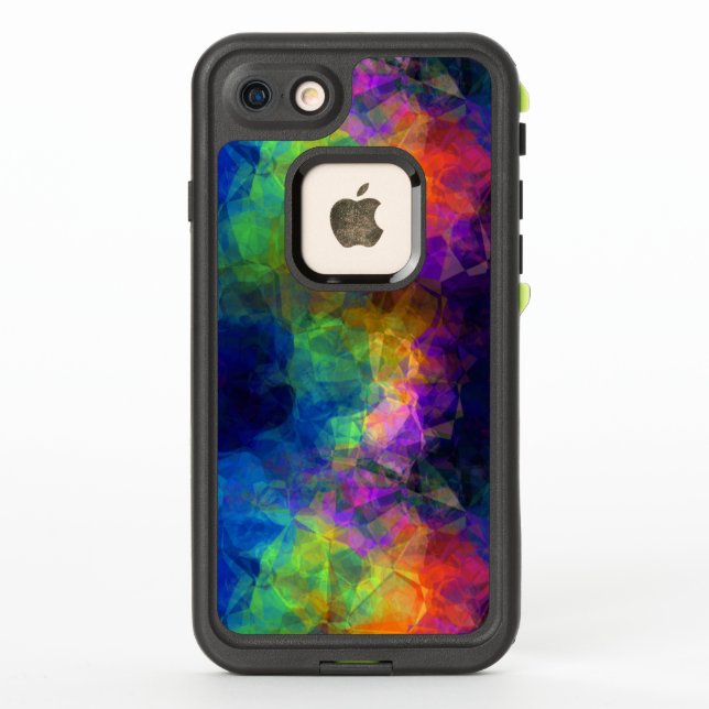 Coque LifeProof Pour iPhone Papier Tissu arc-en-ciel (Dos)