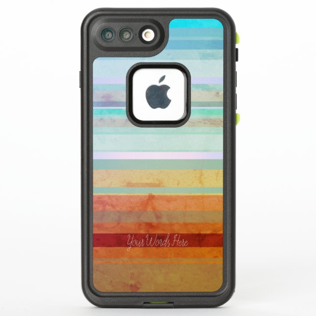 Coque LifeProof Pour iPhone Paysage Abstrait et vos mots (Dos)