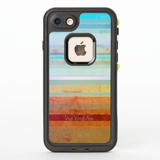 Coque LifeProof Pour iPhone Paysage Abstrait et vos mots (Dos)