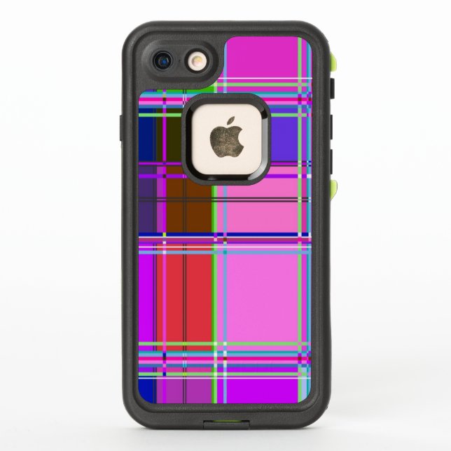 Coque LifeProof Pour iPhone Pink tartan Fabric Pattern Cloth Madras (Dos)