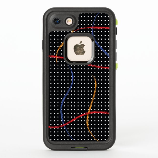 Coque LifeProof Pour iPhone Plaque et points de peinture rétro (Dos)
