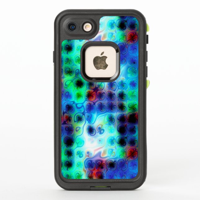 Coque LifeProof Pour iPhone Points bleus liquides (Dos)