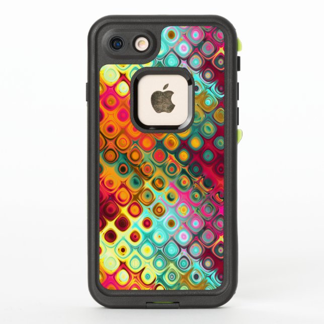 Coque LifeProof Pour iPhone Points Rainbow liquides (Dos)