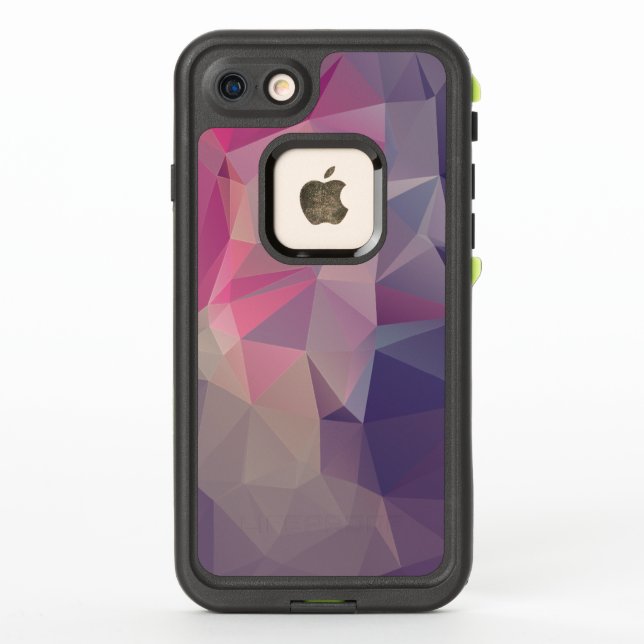 Coque LifeProof Pour iPhone Pyramide rose violet art Abstrait (Dos)