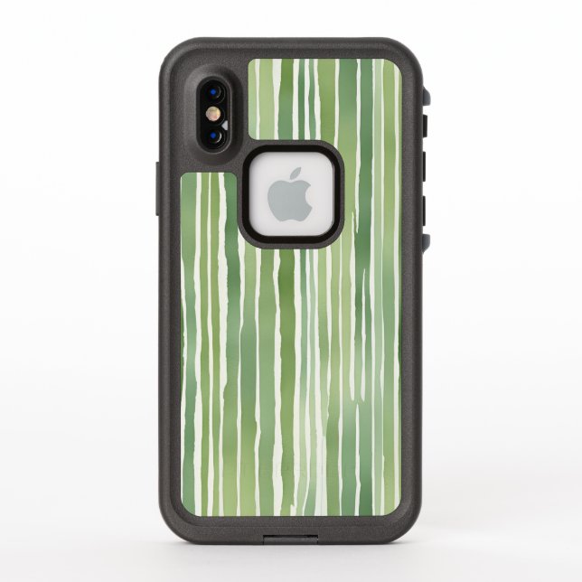 Coque LifeProof Pour iPhone Rayures Vertes  (Dos)