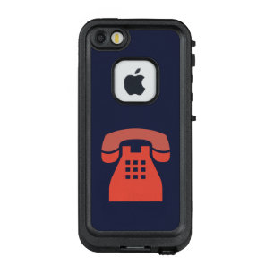 Coque LifeProof FRÄ’ Pour iPhone SE/5/5s Rétro téléphone rouge iconique sur toute couleu