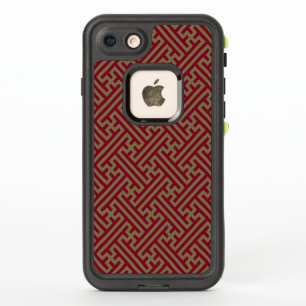 Sayagata motif, japonais, bourgogne et or