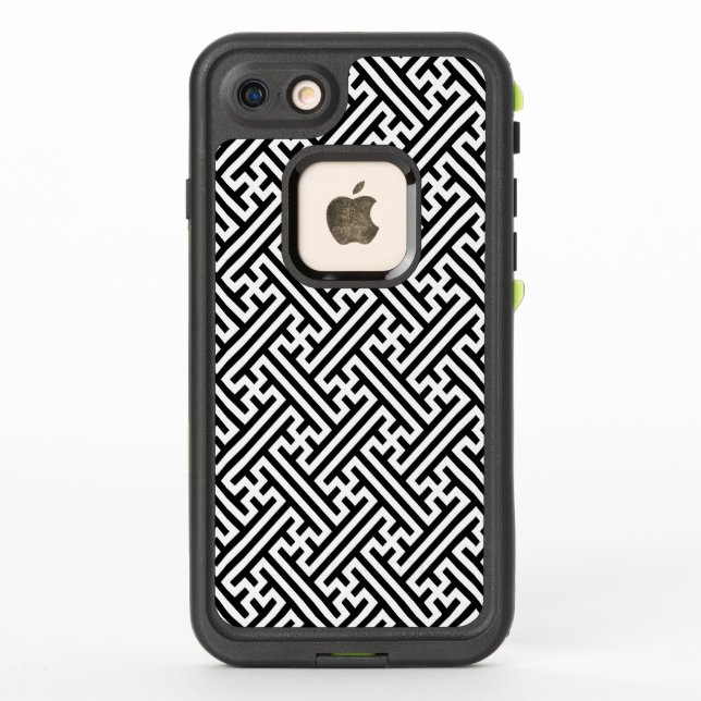 Coque LifeProof Pour iPhone Sayagata motif, japonais, noir et blanc (Dos)