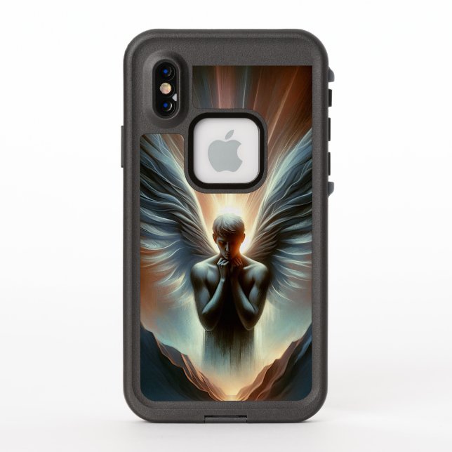 Coque LifeProof Pour iPhone Sérénité divine : Angel dans le paysage du canyon (Dos)