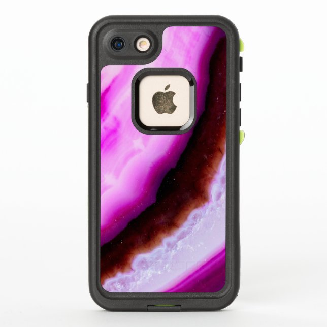 Coque LifeProof Pour iPhone Série Gemstone - Agate en violet (Dos)