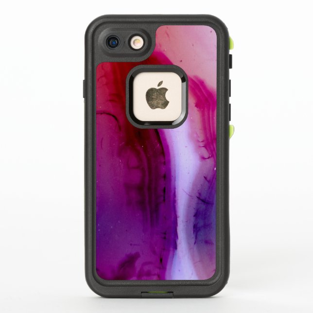 Coque LifeProof Pour iPhone Série Gemstone - Agate en violet avec Quartz (Dos)