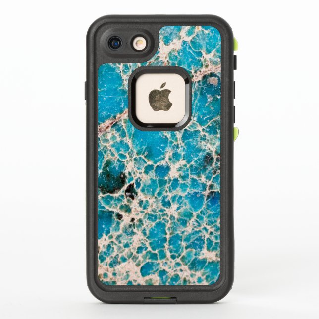 Coque LifeProof Pour iPhone Série Gemstone - Carte routière Turquoise (Dos)