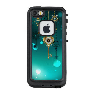 Coque LifeProof FRÄ’ Pour iPhone SE/5/5s Skeleton Keys on Green Background